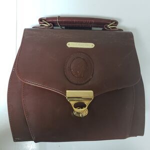 VTG Polo Ralph Lauren Women's Leather Satchel Top Handle Handbag Wallet Brown